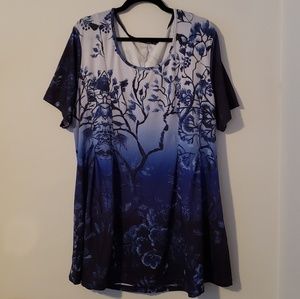 Azalea blue ombre tunic 4X